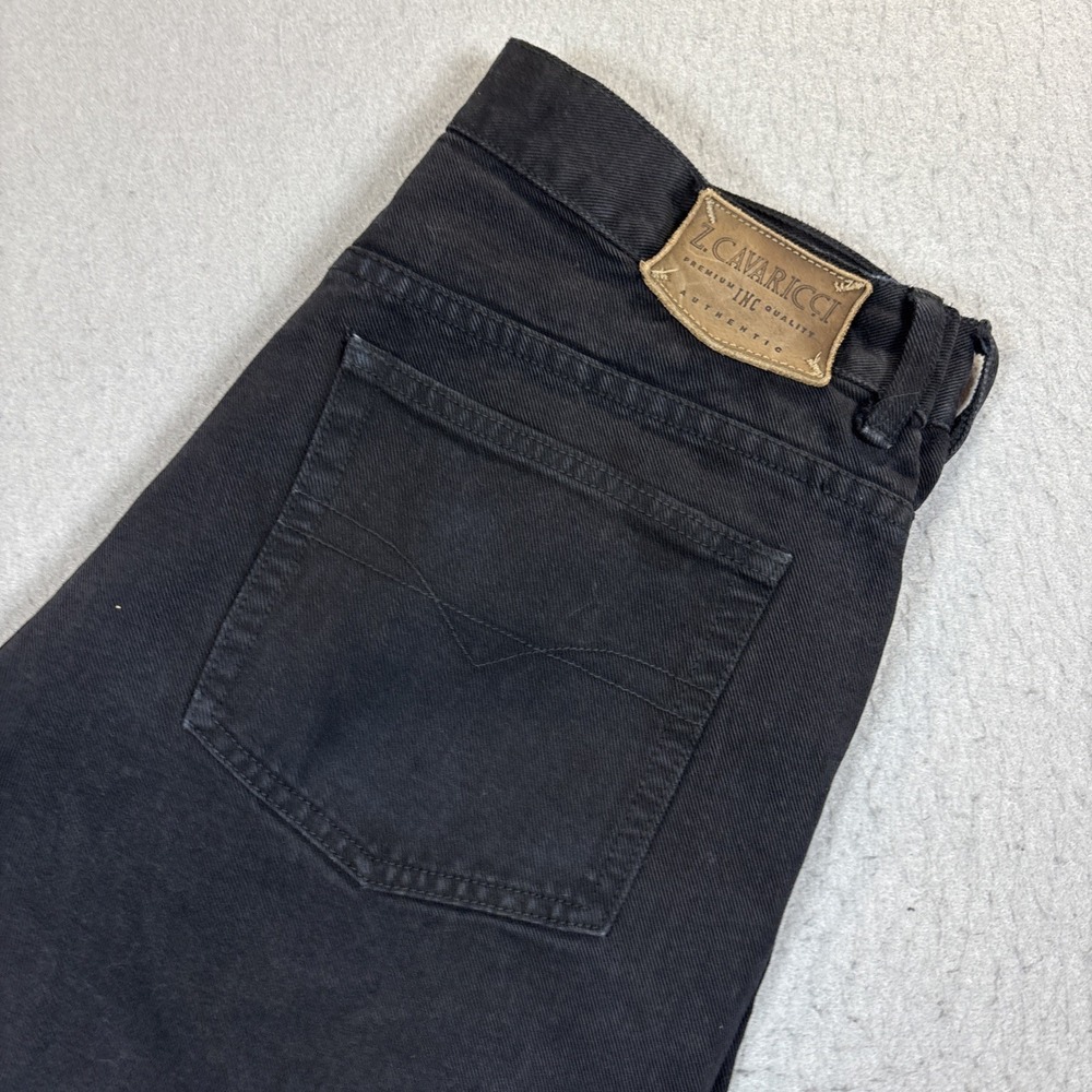 Y2K Z. Cavaricci‎ Authentic Black Women's Tapered Jeans Size 32 Made in USA